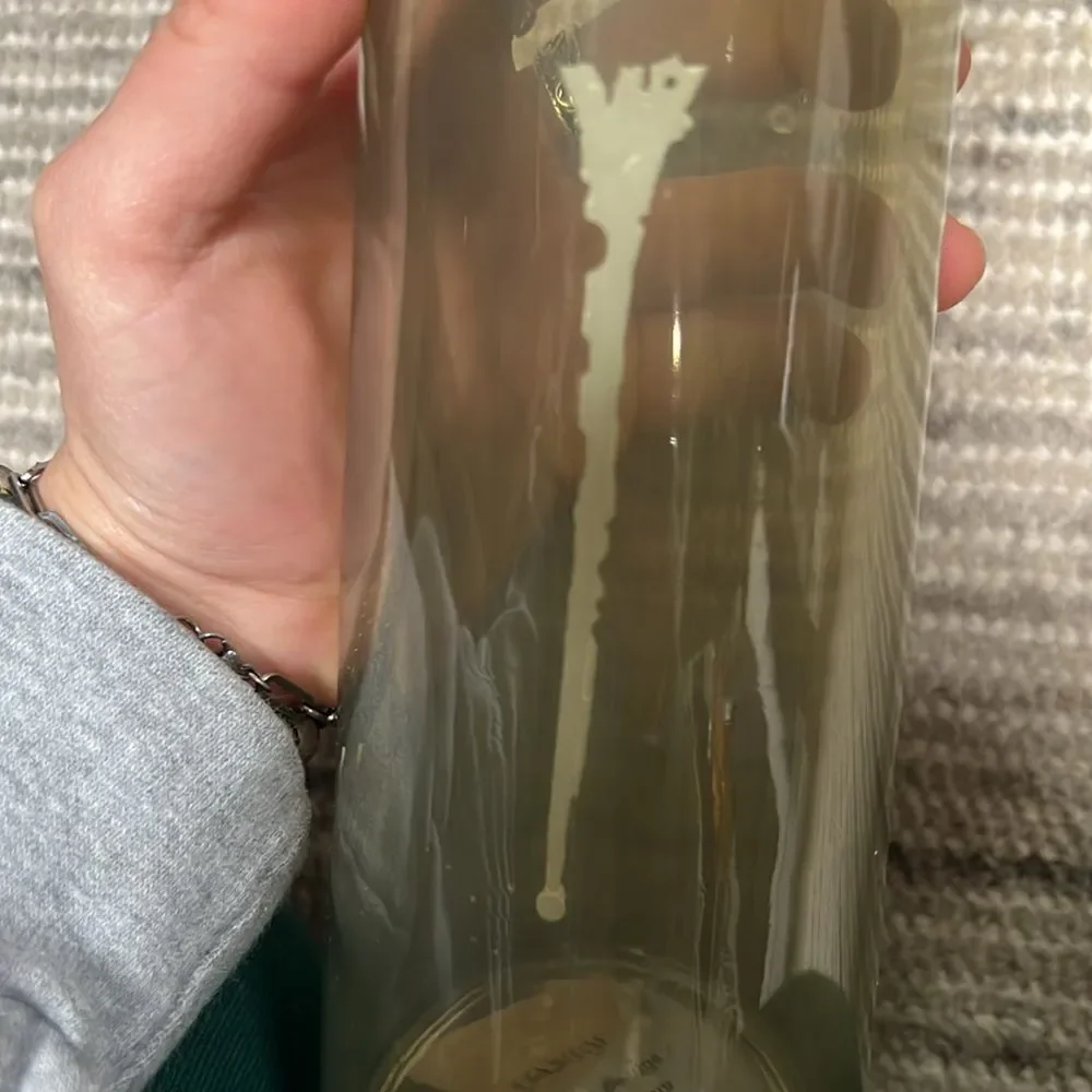 Terrain Glass Tall Vase Green Grey New
